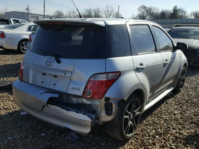 JTKKT604565001526 - 2006 TOYOTA SCION XA SILVER photo 4