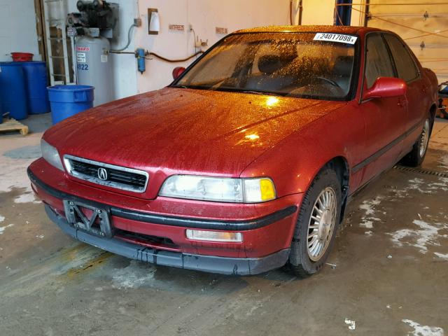 JH4KA7669NC007611 - 1992 ACURA LEGEND L RED photo 2