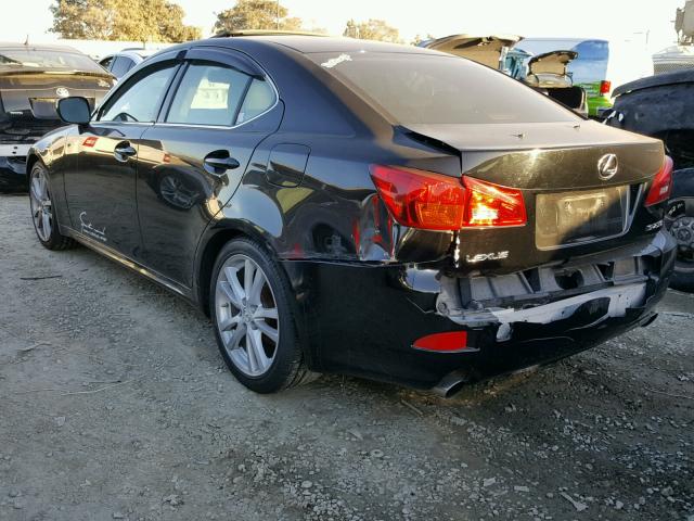 JTHBK262565006412 - 2006 LEXUS IS 250 BLACK photo 3