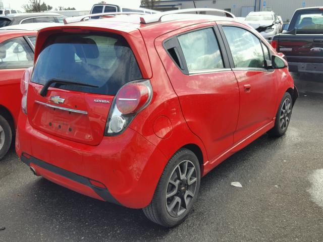 KL8CF6S92DC577166 - 2013 CHEVROLET SPARK 2LT RED photo 4