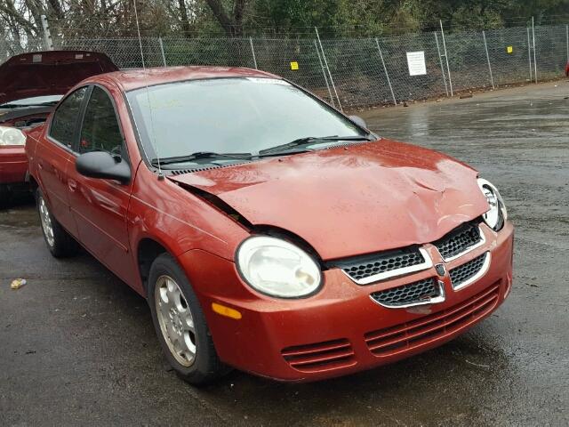 1B3ES56C14D587551 - 2004 DODGE NEON SXT RED photo 1