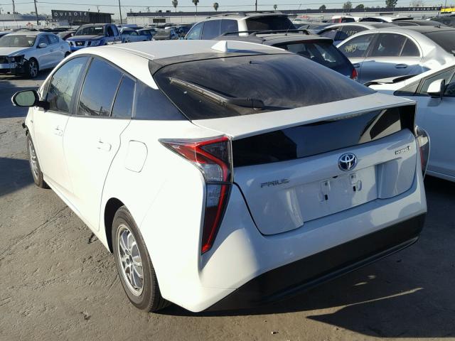 JTDKBRFU2G3011883 - 2016 TOYOTA PRIUS WHITE photo 3