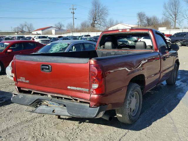 1GCEC14X63Z357614 - 2003 CHEVROLET SILVERADO RED photo 4