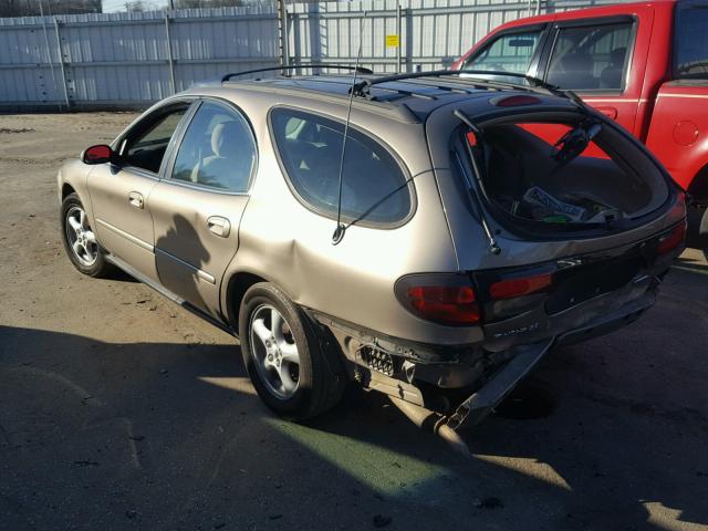 1FAFP58UX2A127884 - 2002 FORD TAURUS SE BEIGE photo 3