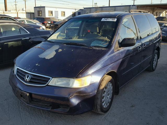 5FNRL185X4B098059 - 2004 HONDA ODYSSEY LX BLUE photo 2