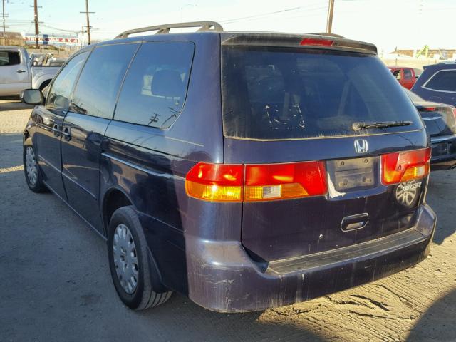 5FNRL185X4B098059 - 2004 HONDA ODYSSEY LX BLUE photo 3