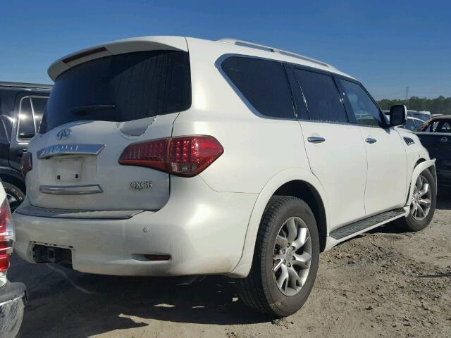 JN8AZ2NF4B9500569 - 2011 INFINITI QX56 WHITE photo 4