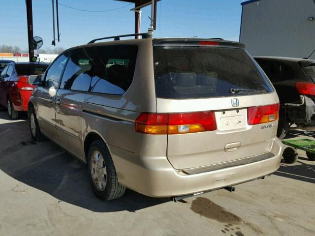 5FNRL18042B028820 - 2002 HONDA ODYSSEY EX TAN photo 3