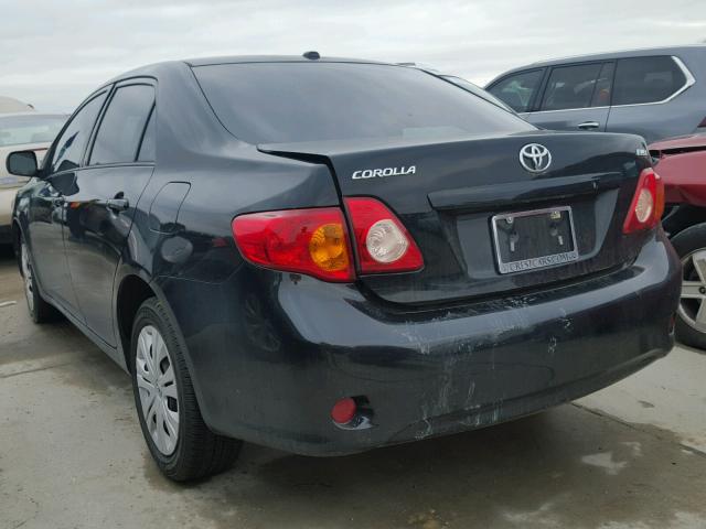 2T1BU40EX9C135294 - 2009 TOYOTA COROLLA BA BLACK photo 3