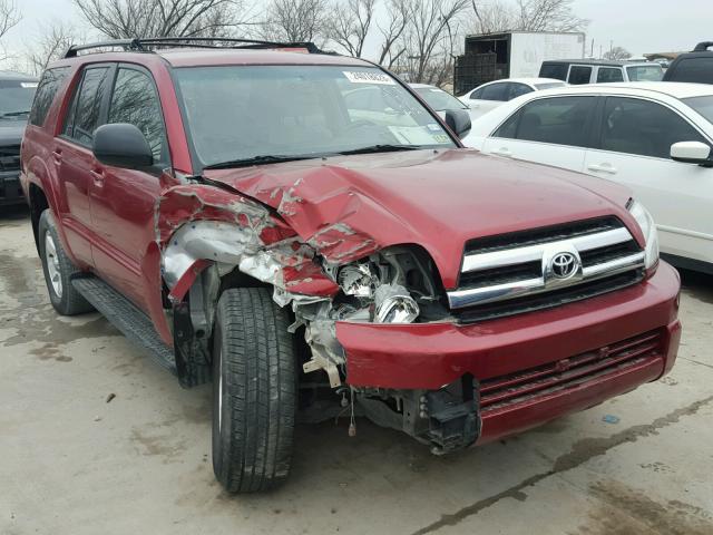 JTEZU14R058035622 - 2005 TOYOTA 4RUNNER SR RED photo 1