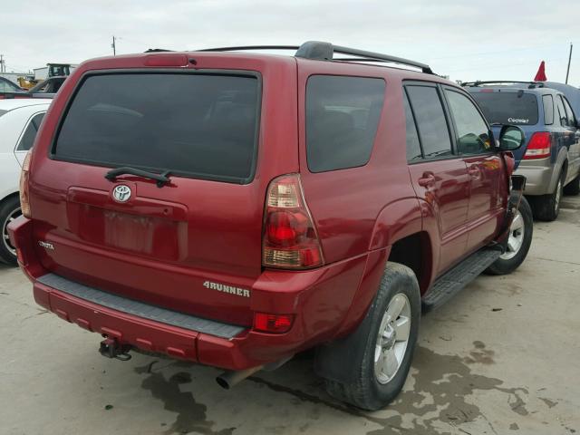 JTEZU14R058035622 - 2005 TOYOTA 4RUNNER SR RED photo 4