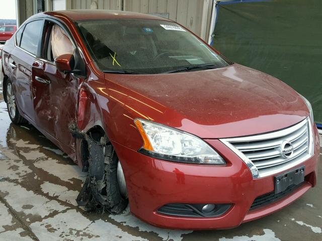 3N1AB7AP4FY308647 - 2015 NISSAN SENTRA S BURGUNDY photo 1