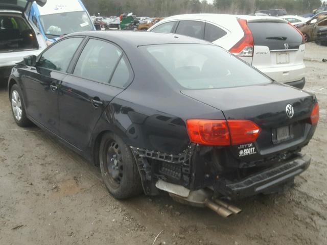 3VW2K7AJ6DM361610 - 2013 VOLKSWAGEN JETTA BASE 黑色 照片 3