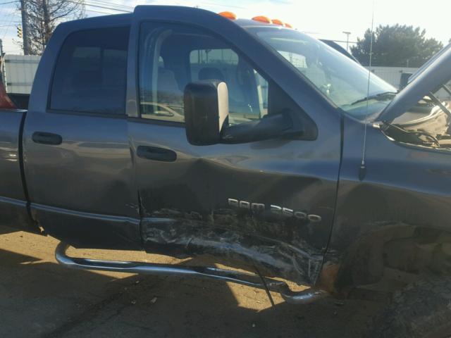 3D7KU28C74G152632 - 2004 DODGE RAM 2500 S GRAY photo 9