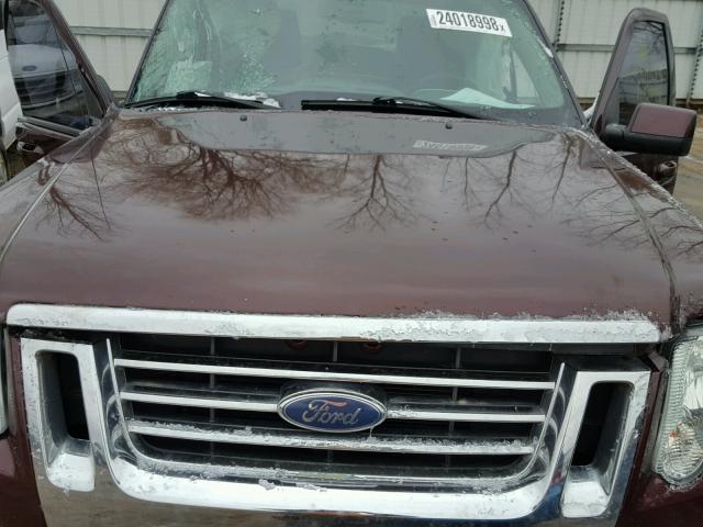 1FMEU53887UA03896 - 2007 FORD EXPLORER S PURPLE photo 7