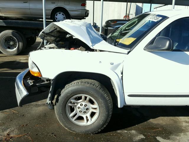 1D7HG48N84S740238 - 2004 DODGE DAKOTA QUA WHITE photo 9