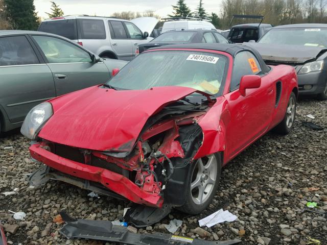 JTDFR320110040524 - 2001 TOYOTA MR2 SPYDER RED photo 2