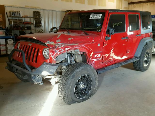 1J4GA39127L231722 - 2007 JEEP WRANGLER X RED photo 2