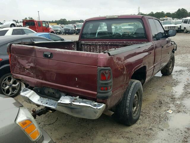 1B7KC23Z81J217409 - 2001 DODGE RAM 2500 MAROON photo 4