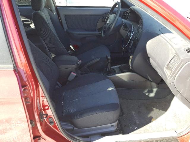 KMHDN56D15U146154 - 2005 HYUNDAI ELANTRA GL RED photo 5