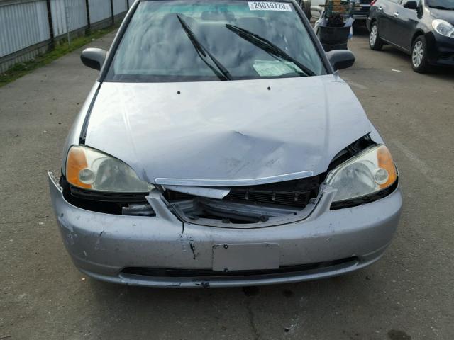 2HGES15502H571532 - 2002 HONDA CIVIC LX SILVER photo 9