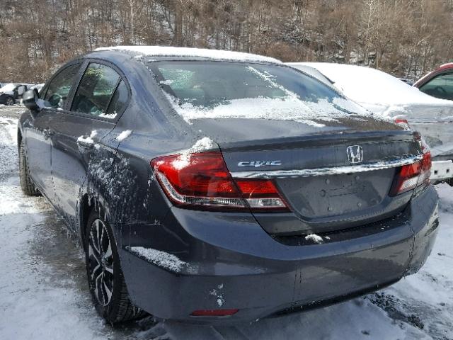 19XFB2F87DE262852 - 2013 HONDA CIVIC EX ნაცრისფერი ფოტო 3