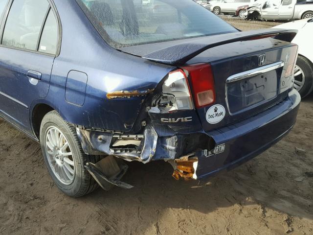 1HGES26882L018290 - 2002 HONDA CIVIC EX 蓝色 照片 9