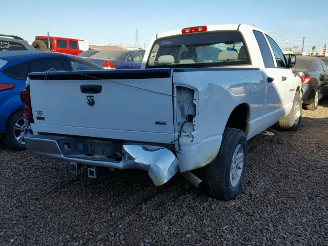 1D7HA18P77J507057 - 2007 DODGE RAM 1500 S WHITE photo 4