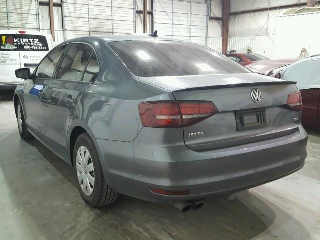 3VW267AJ5GM316005 - 2016 VOLKSWAGEN JETTA S GRAY photo 3