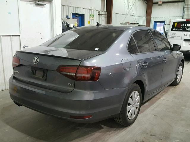 3VW267AJ5GM316005 - 2016 VOLKSWAGEN JETTA S GRAY photo 4