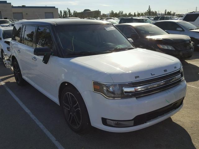 2FMGK5C81FBA03614 - 2015 FORD FLEX SEL WHITE photo 1