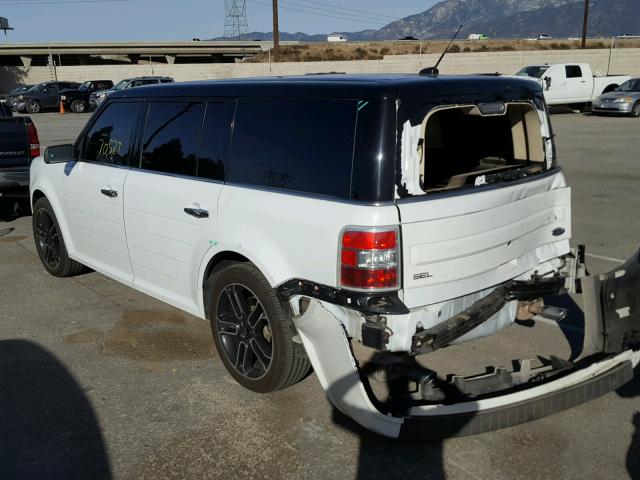 2FMGK5C81FBA03614 - 2015 FORD FLEX SEL WHITE photo 3