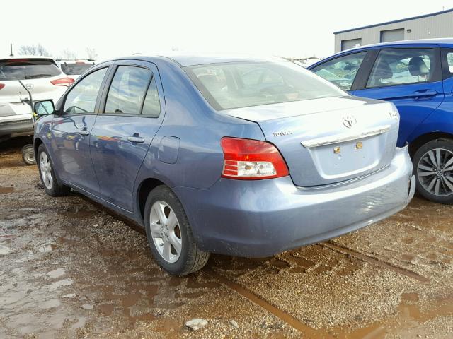 JTDBT923681226965 - 2008 TOYOTA YARIS BLUE photo 3