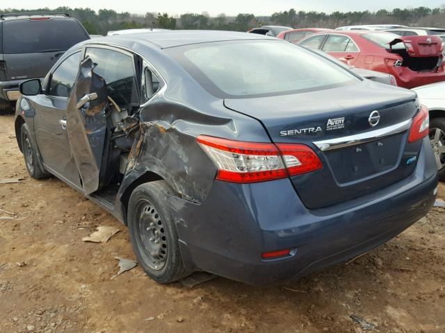 3N1AB7AP1EY227460 - 2014 NISSAN SENTRA S BLUE photo 3