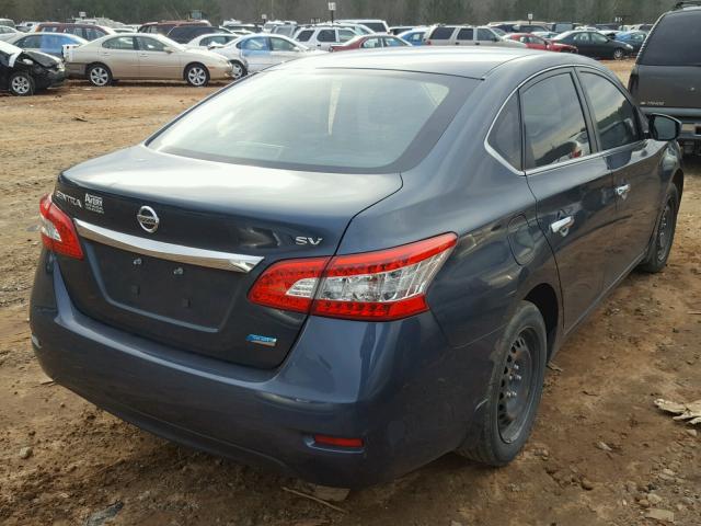 3N1AB7AP1EY227460 - 2014 NISSAN SENTRA S BLUE photo 4