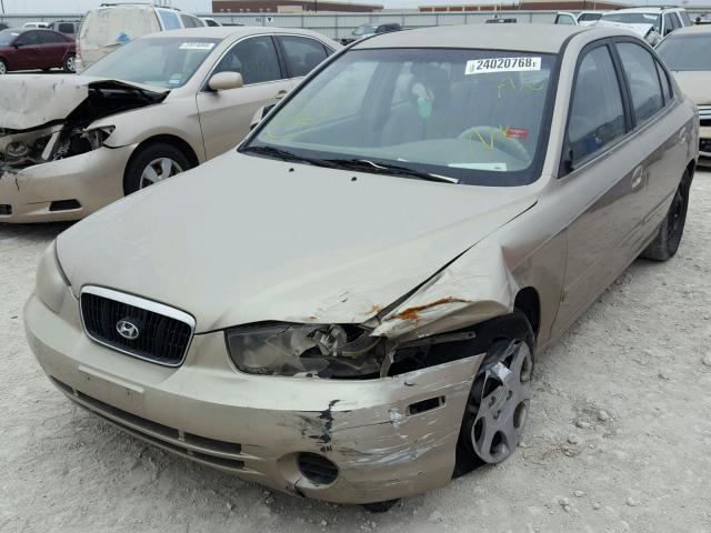 KMHDN45D73U468418 - 2003 HYUNDAI ELANTRA GL TAN photo 2