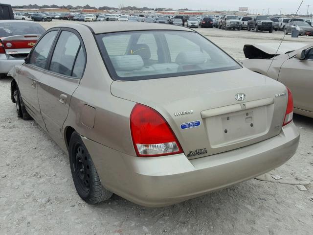 KMHDN45D73U468418 - 2003 HYUNDAI ELANTRA GL TAN photo 3