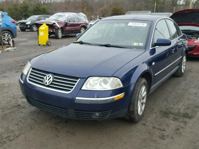 WVWPD63BX4P043244 - 2004 VOLKSWAGEN PASSAT GLS BLUE photo 2