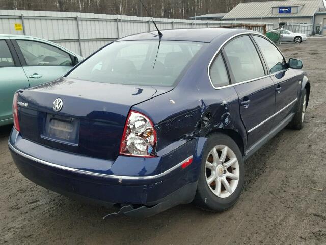 WVWPD63BX4P043244 - 2004 VOLKSWAGEN PASSAT GLS BLUE photo 4