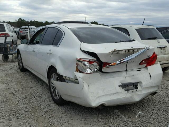 JNKCV61E79M015224 - 2009 INFINITI G37 BASE WHITE photo 3