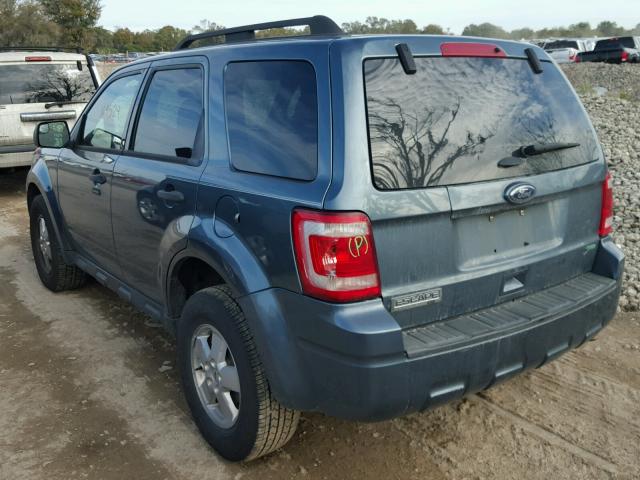 1FMCU0DG9BKA87375 - 2011 FORD ESCAPE XLT BLUE photo 3