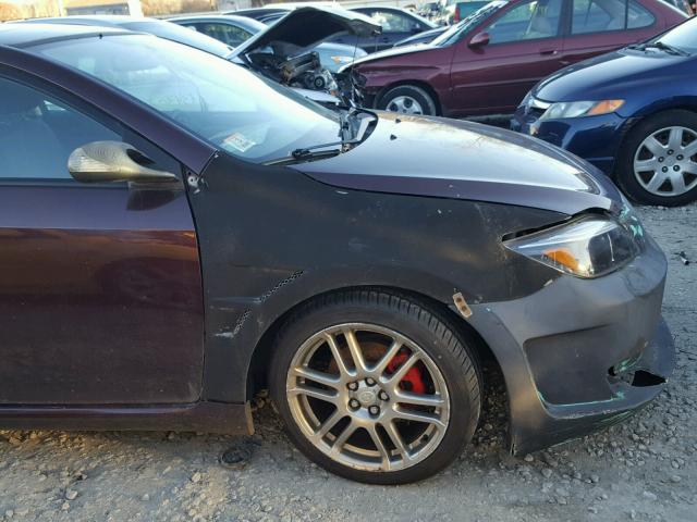 JTKDE177560111141 - 2006 TOYOTA SCION TC MAROON photo 9