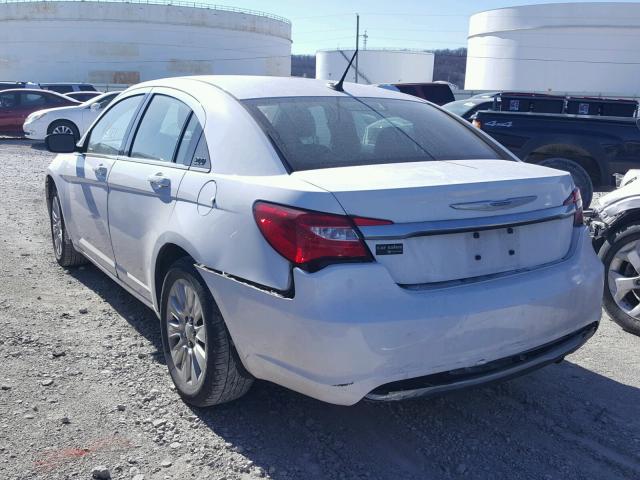 1C3CCBAB9DN561598 - 2013 CHRYSLER 200 LX WHITE photo 3