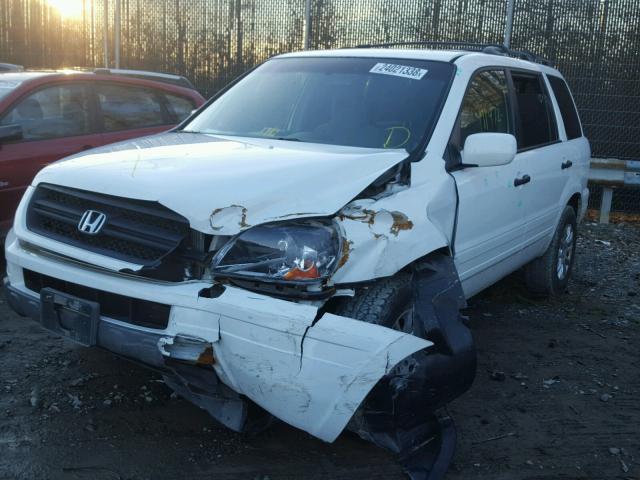 2HKYF18483H543649 - 2003 HONDA PILOT EX WHITE photo 2