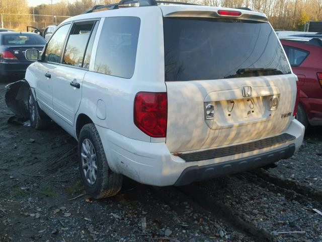 2HKYF18483H543649 - 2003 HONDA PILOT EX WHITE photo 3