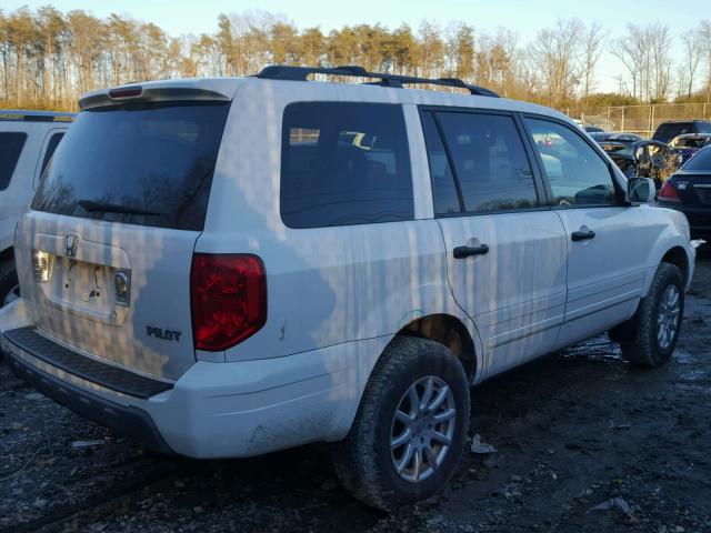 2HKYF18483H543649 - 2003 HONDA PILOT EX WHITE photo 4