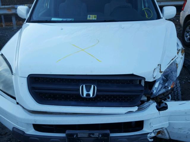 2HKYF18483H543649 - 2003 HONDA PILOT EX WHITE photo 7