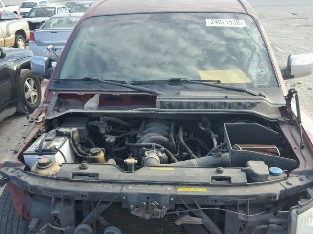 1N6AA07A94N590494 - 2004 NISSAN TITAN XE RED photo 7