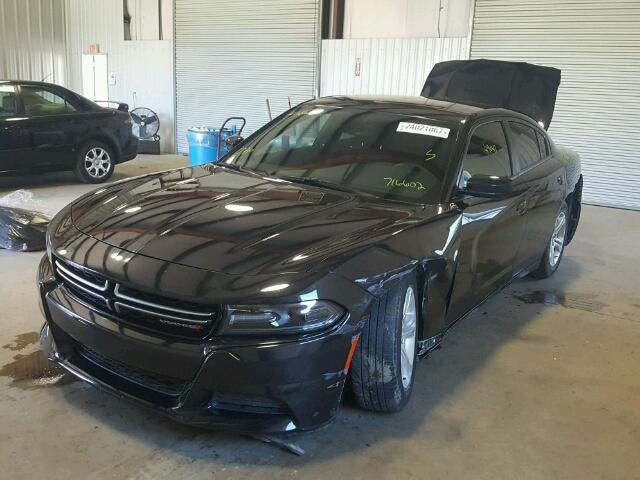 2C3CDXBG5FH716602 - 2015 DODGE CHARGER SE BLACK photo 2