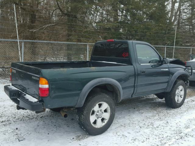 5TEPM62N12Z043778 - 2002 TOYOTA TACOMA GREEN photo 4